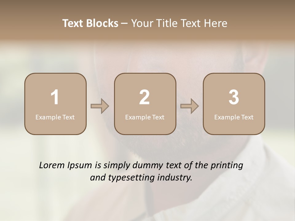 Years Man Green Eyes PowerPoint Template