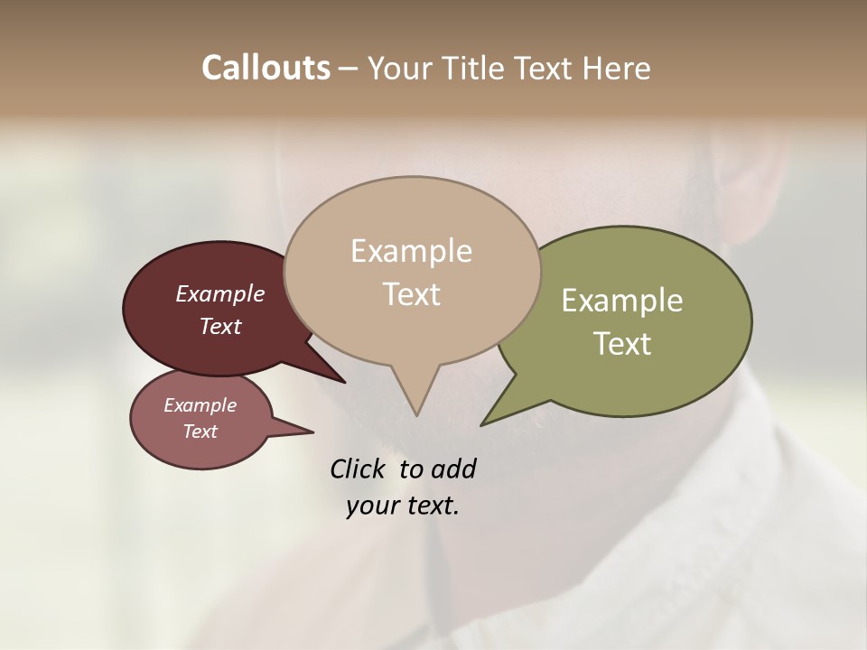 Years Man Green Eyes PowerPoint Template