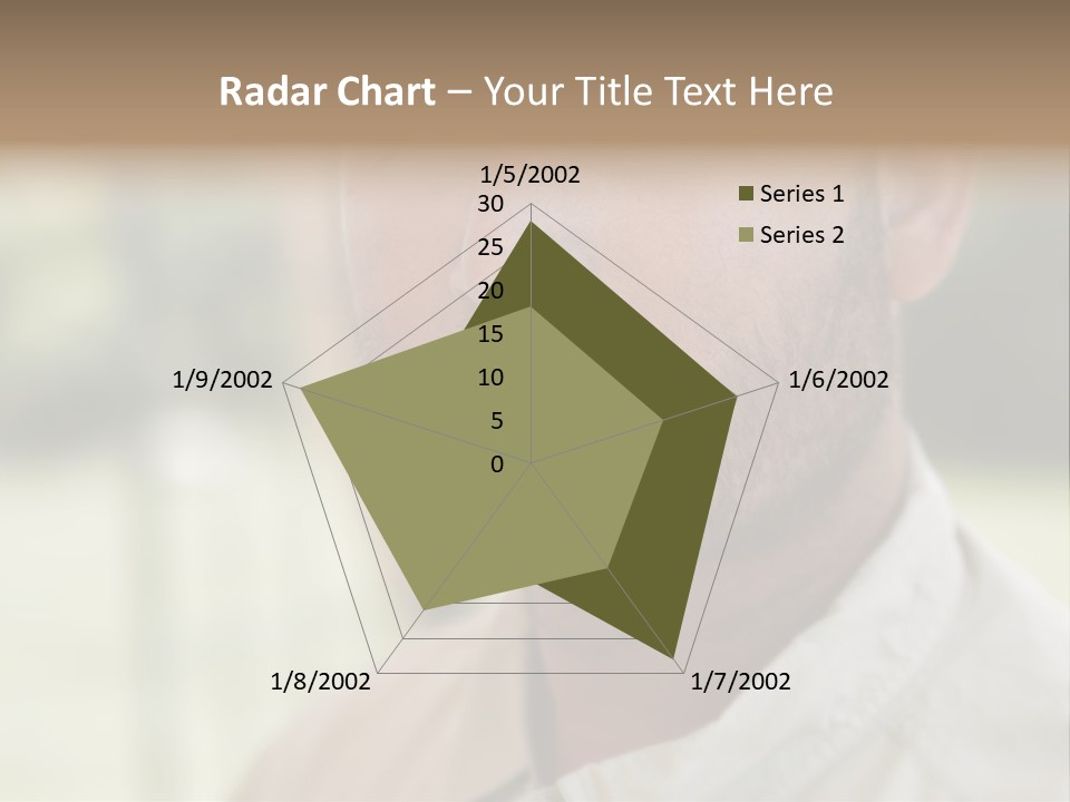 Years Man Green Eyes PowerPoint Template