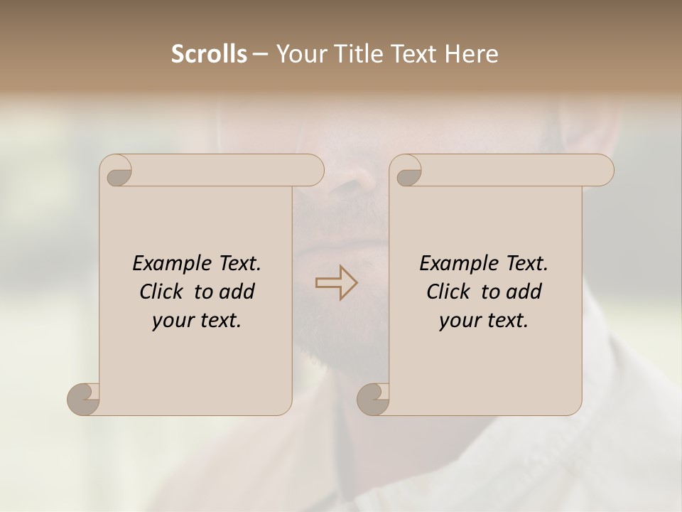 Years Man Green Eyes PowerPoint Template
