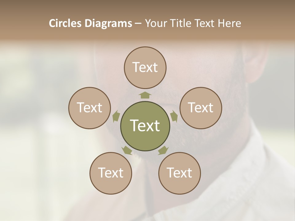 Years Man Green Eyes PowerPoint Template