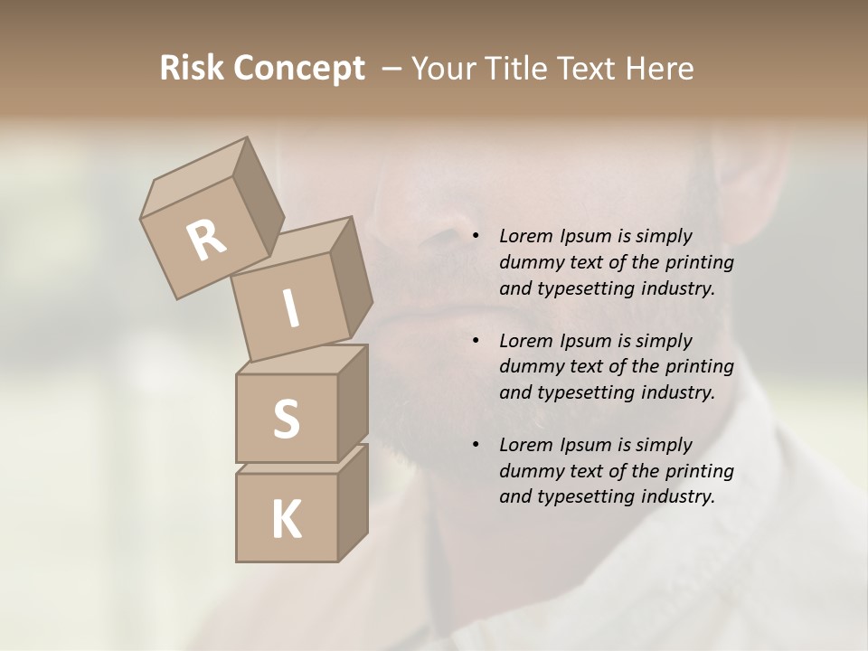 Years Man Green Eyes PowerPoint Template
