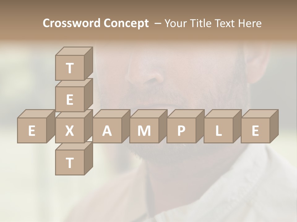 Years Man Green Eyes PowerPoint Template