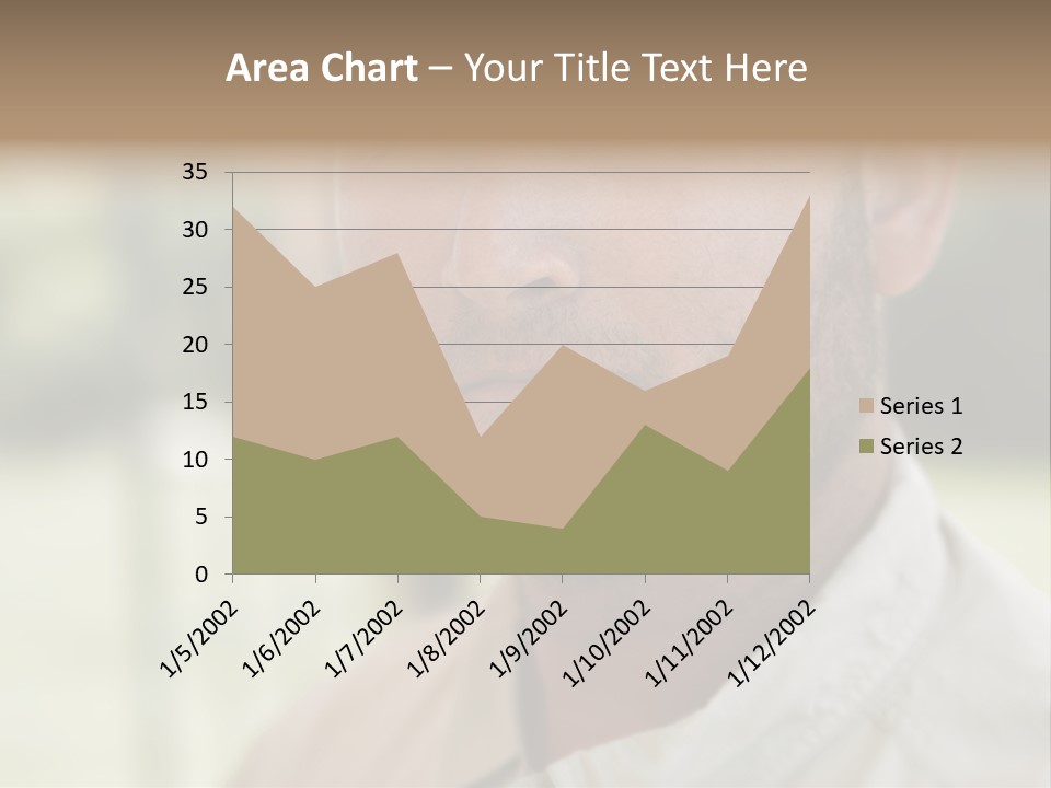 Years Man Green Eyes PowerPoint Template