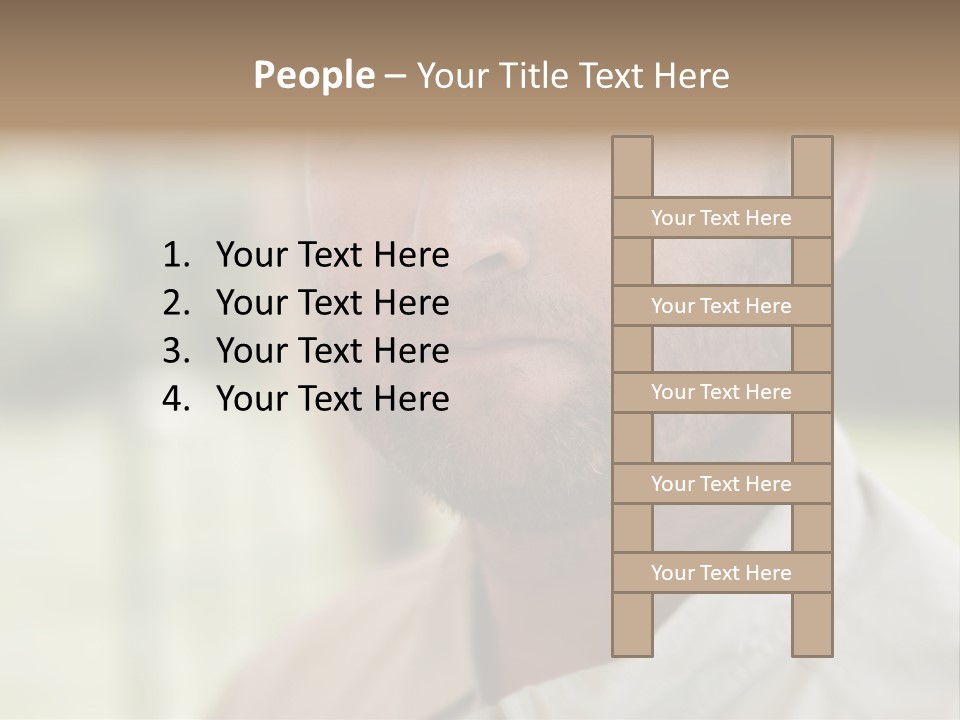 Years Man Green Eyes PowerPoint Template