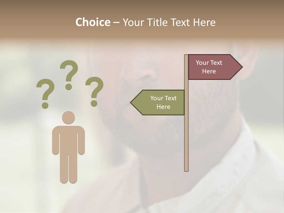 Years Man Green Eyes PowerPoint Template