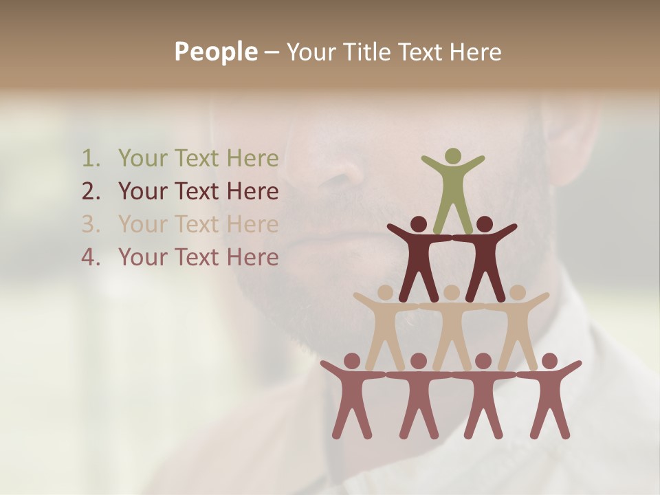 Years Man Green Eyes PowerPoint Template