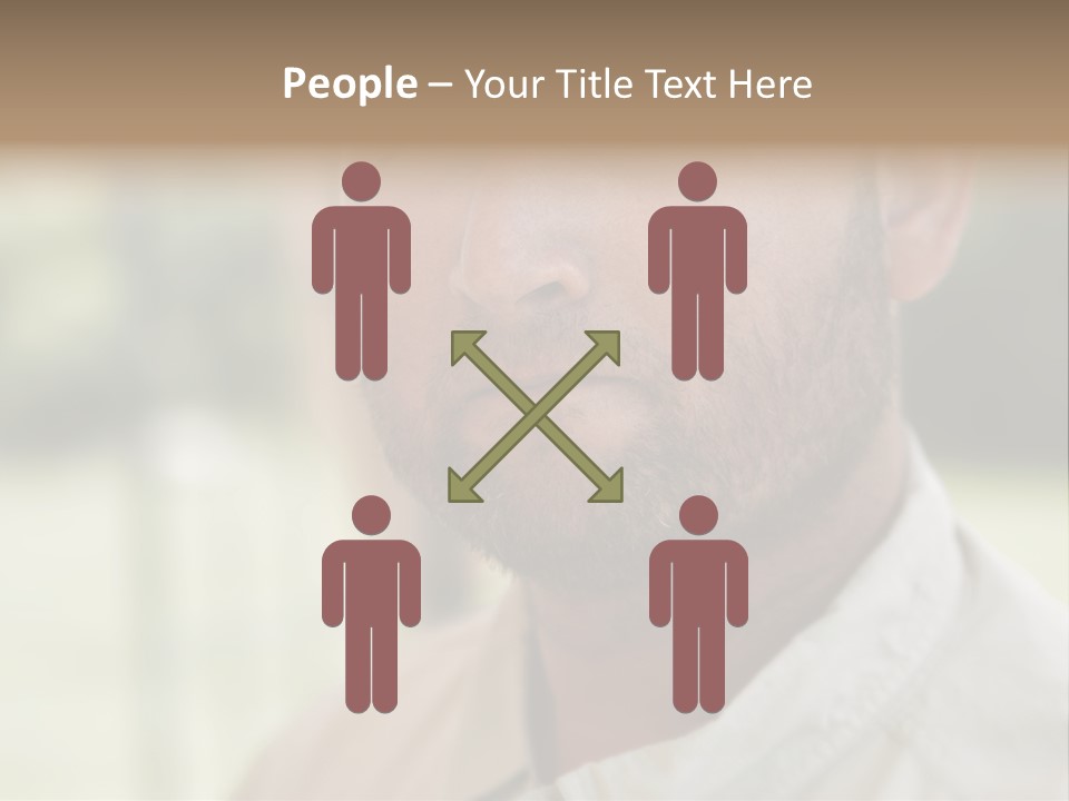 Years Man Green Eyes PowerPoint Template