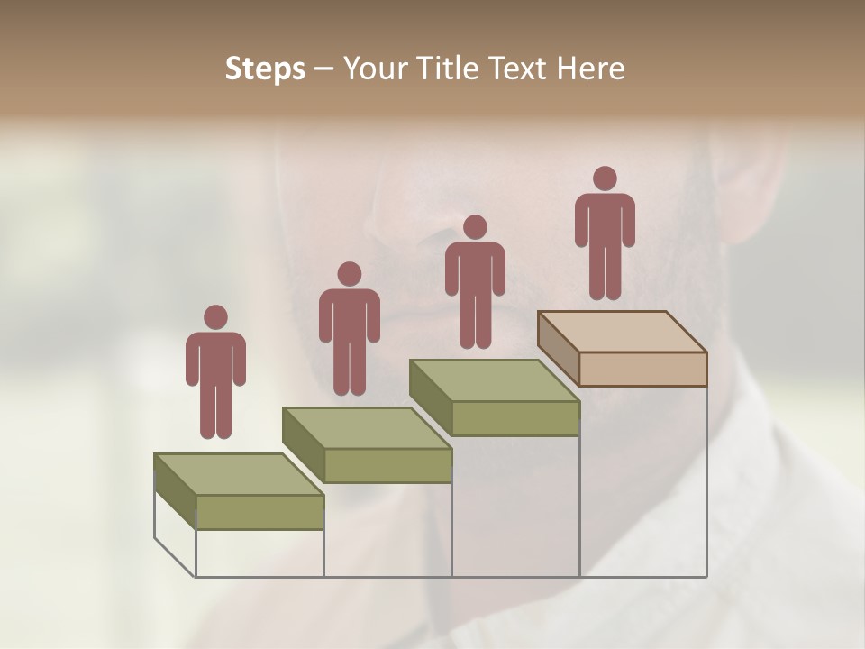 Years Man Green Eyes PowerPoint Template