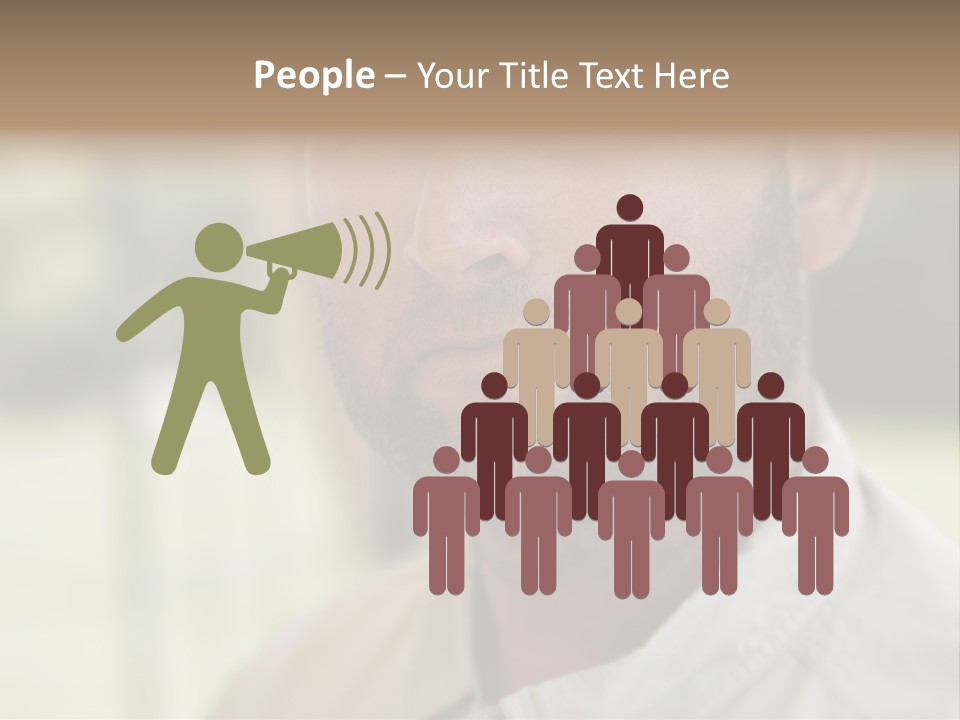 Years Man Green Eyes PowerPoint Template