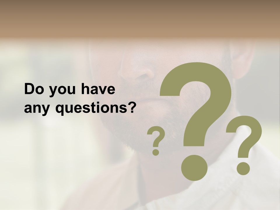 Years Man Green Eyes PowerPoint Template