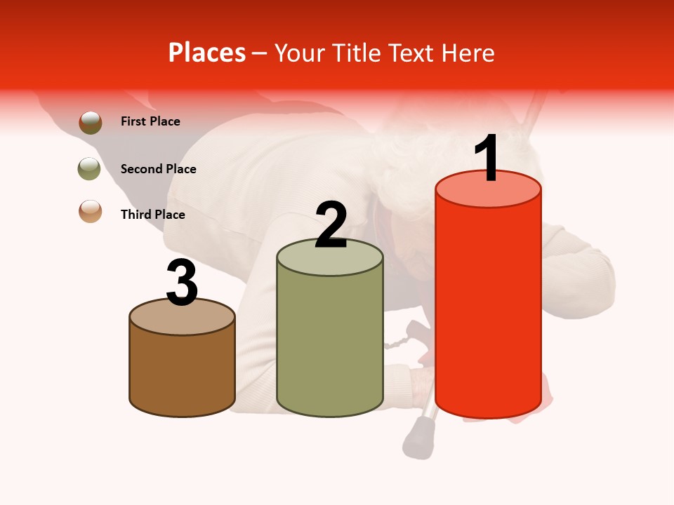 Alone Mobility Handicapped PowerPoint Template