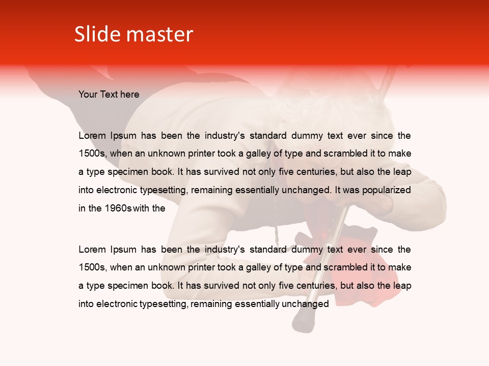 Alone Mobility Handicapped PowerPoint Template