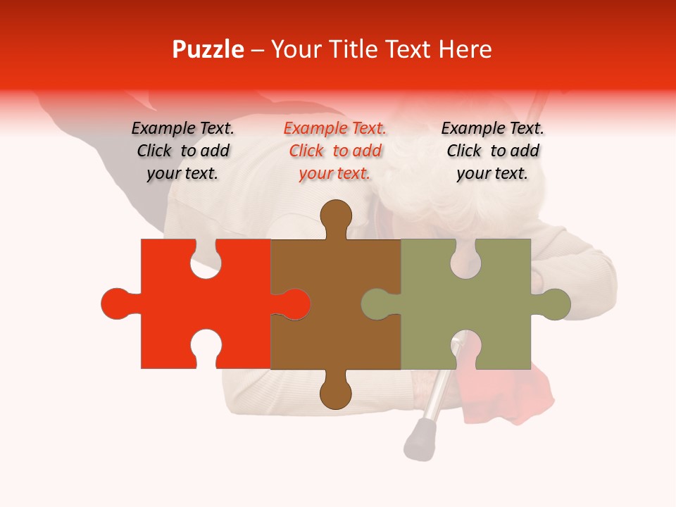 Alone Mobility Handicapped PowerPoint Template