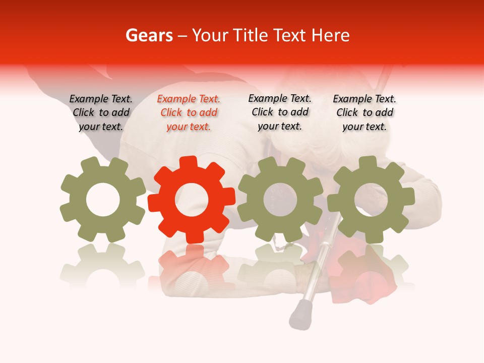 Alone Mobility Handicapped PowerPoint Template