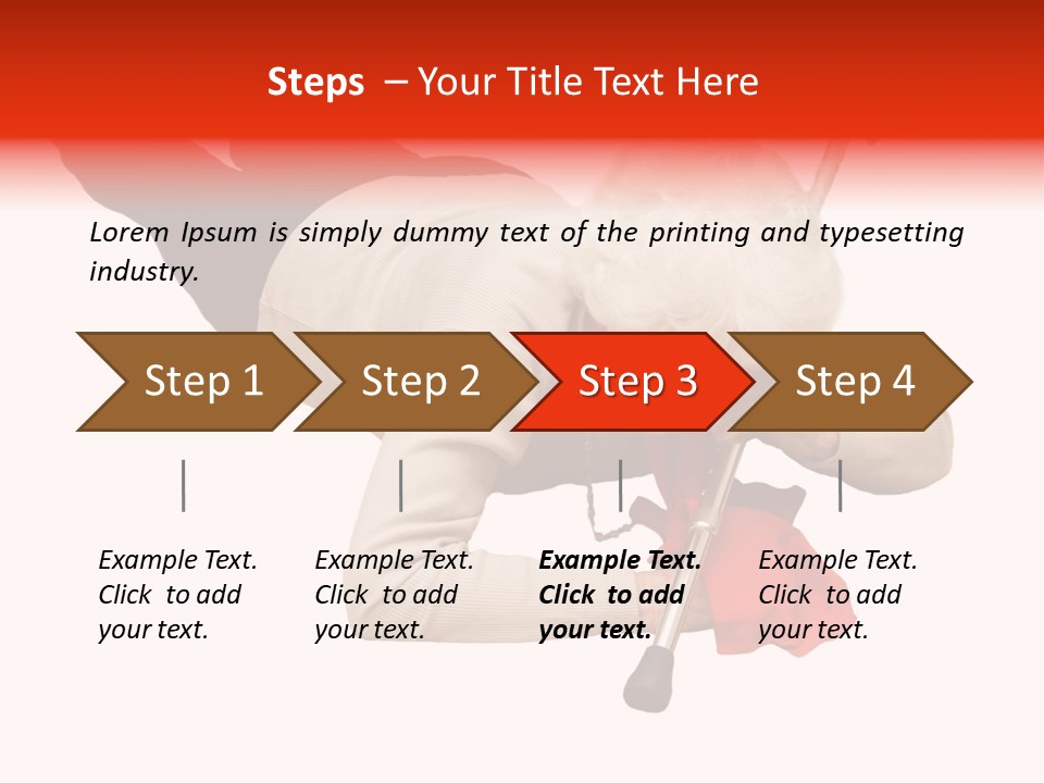 Alone Mobility Handicapped PowerPoint Template