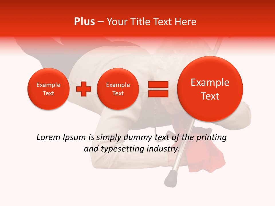 Alone Mobility Handicapped PowerPoint Template