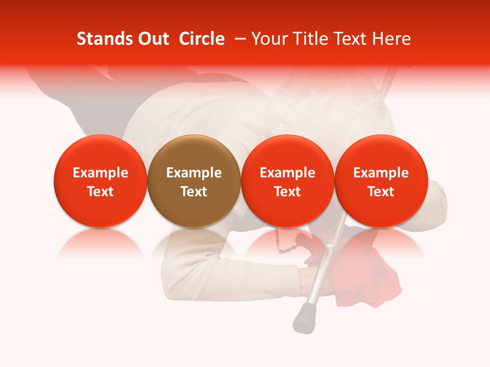 Alone Mobility Handicapped PowerPoint Template