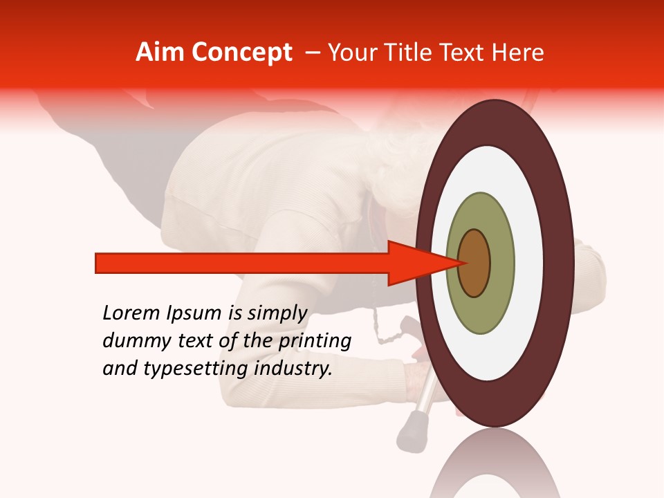 Alone Mobility Handicapped PowerPoint Template