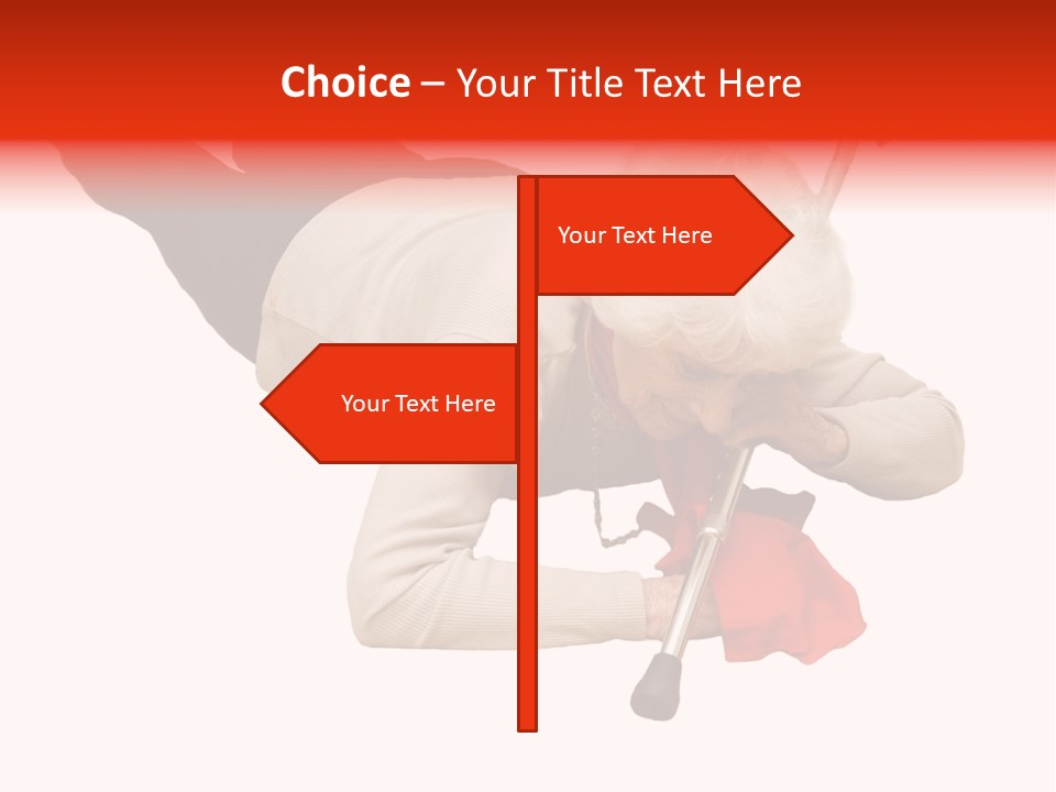 Alone Mobility Handicapped PowerPoint Template