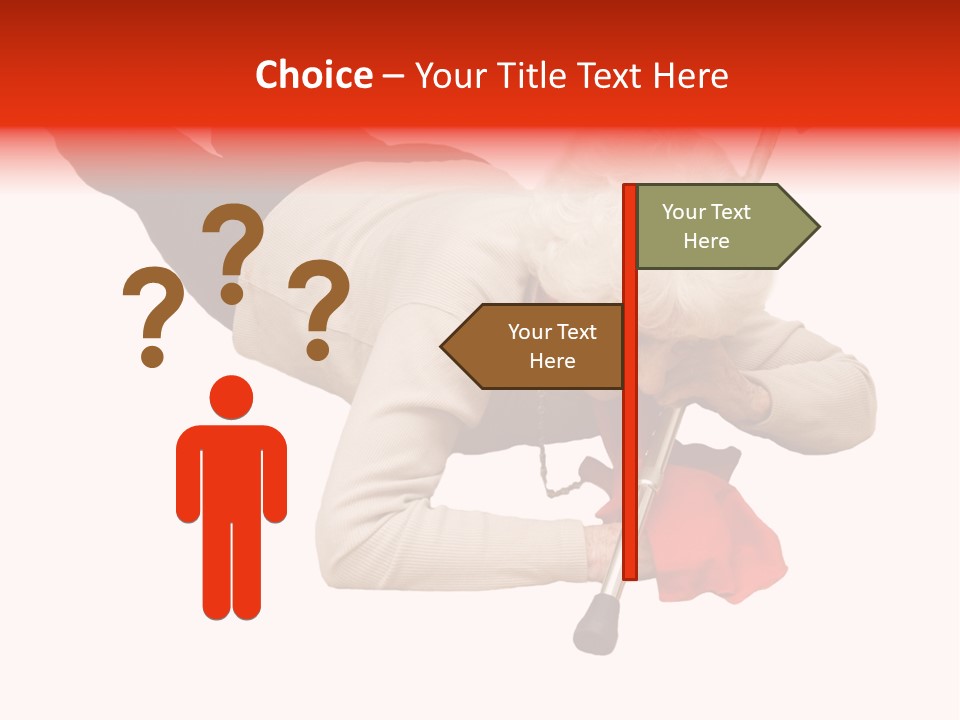 Alone Mobility Handicapped PowerPoint Template