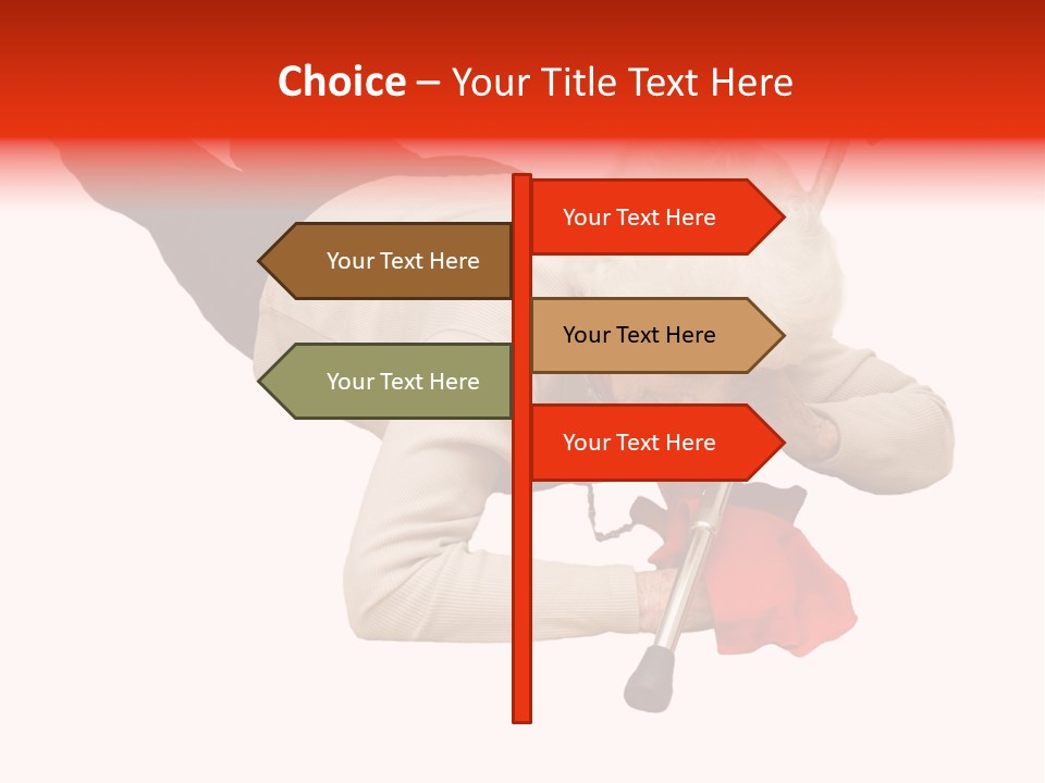 Alone Mobility Handicapped PowerPoint Template