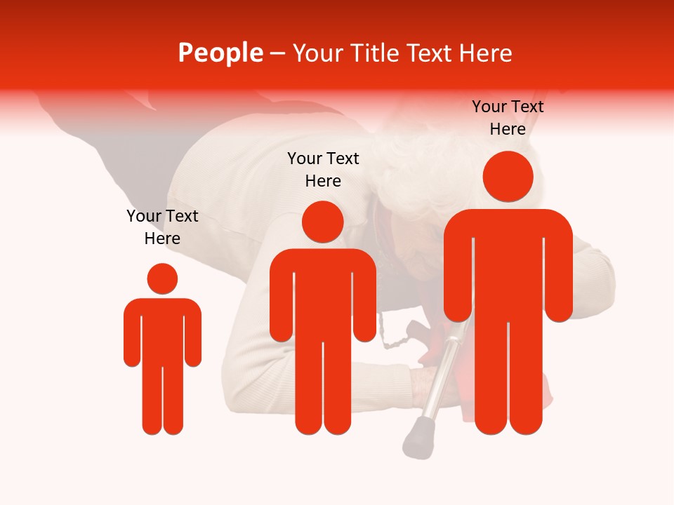 Alone Mobility Handicapped PowerPoint Template