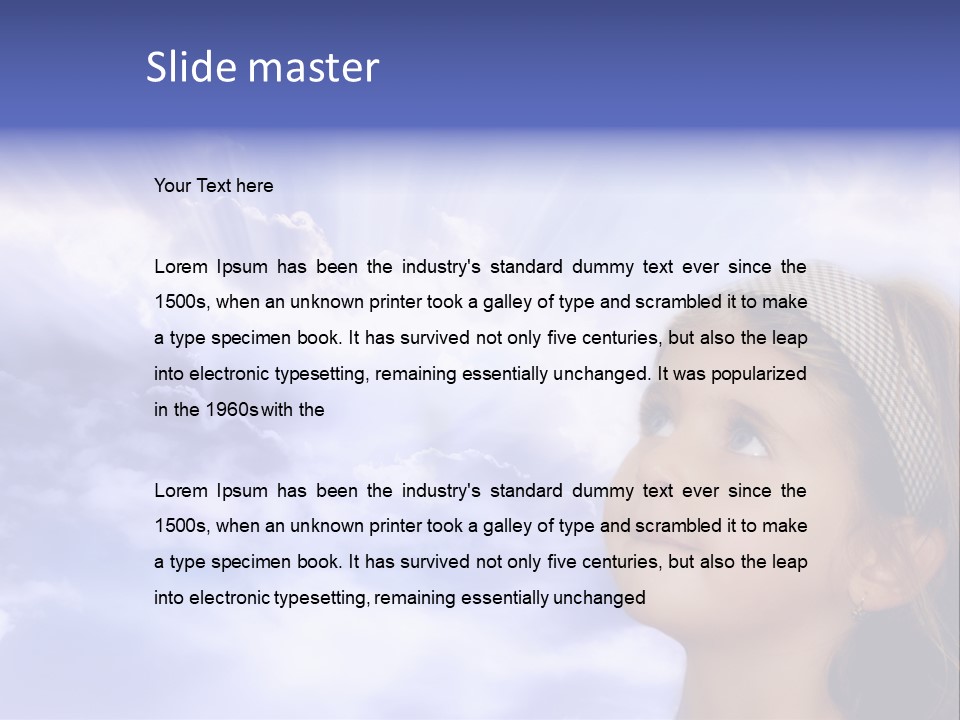 Girl Background Religion PowerPoint Template