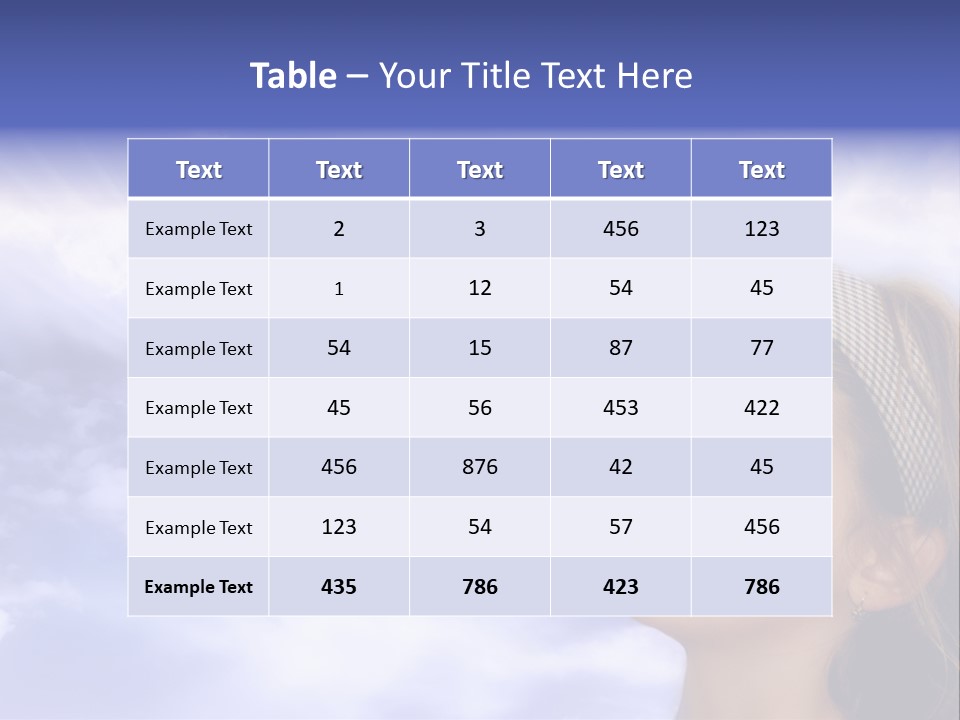 Girl Background Religion PowerPoint Template