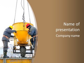 Cement Contractor Rig PowerPoint Template