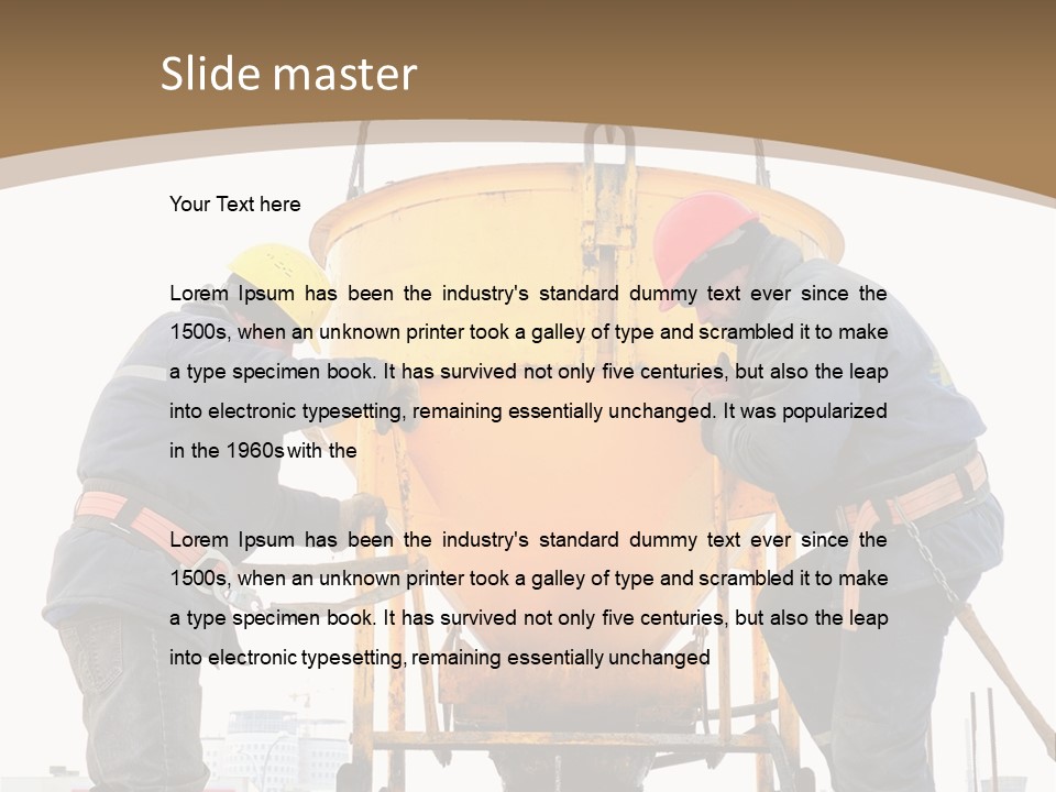 Cement Contractor Rig PowerPoint Template