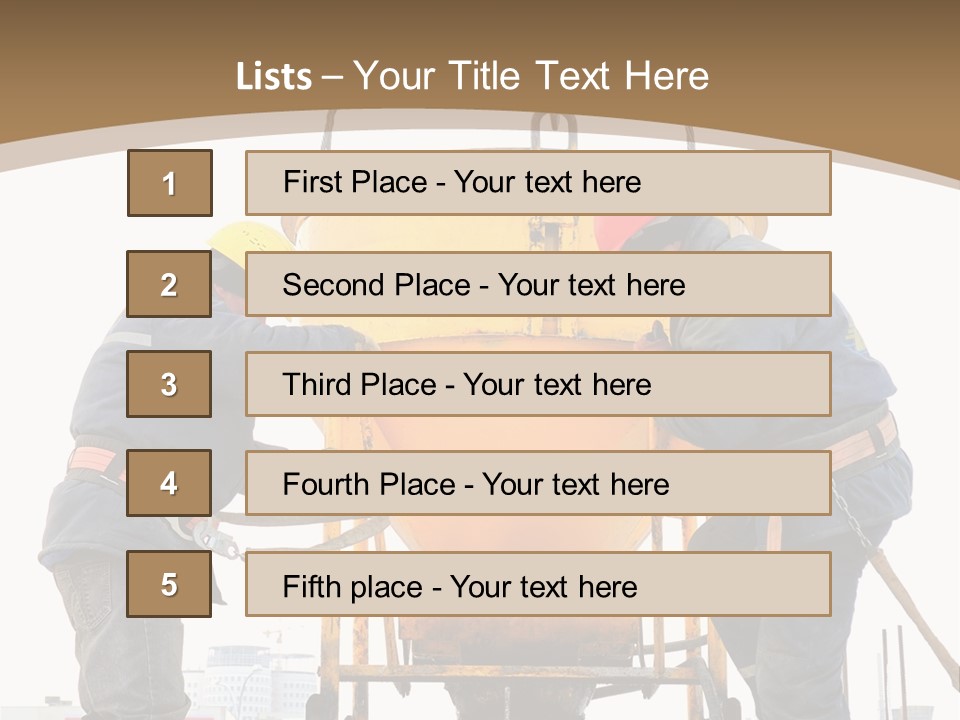 Cement Contractor Rig PowerPoint Template