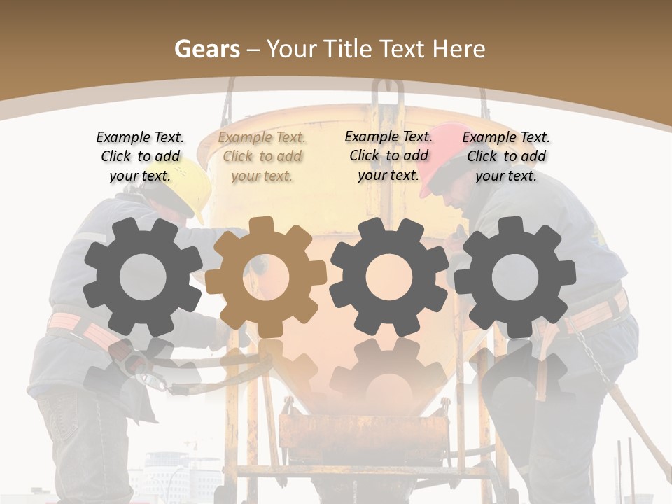 Cement Contractor Rig PowerPoint Template