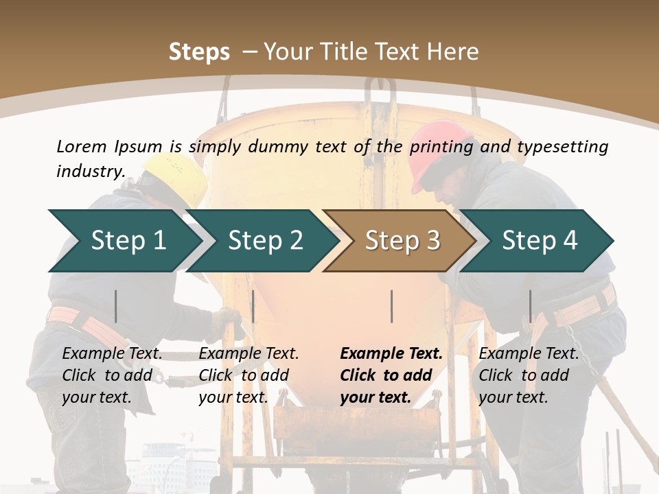 Cement Contractor Rig PowerPoint Template