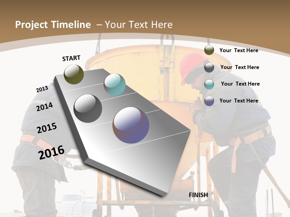Cement Contractor Rig PowerPoint Template