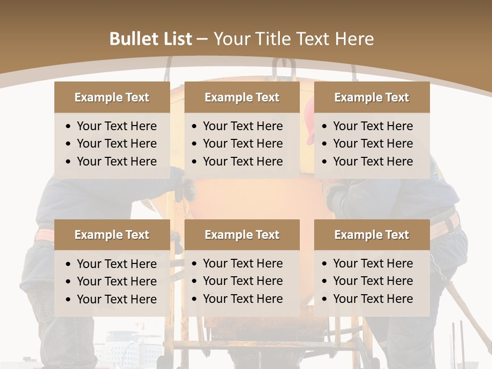 Cement Contractor Rig PowerPoint Template