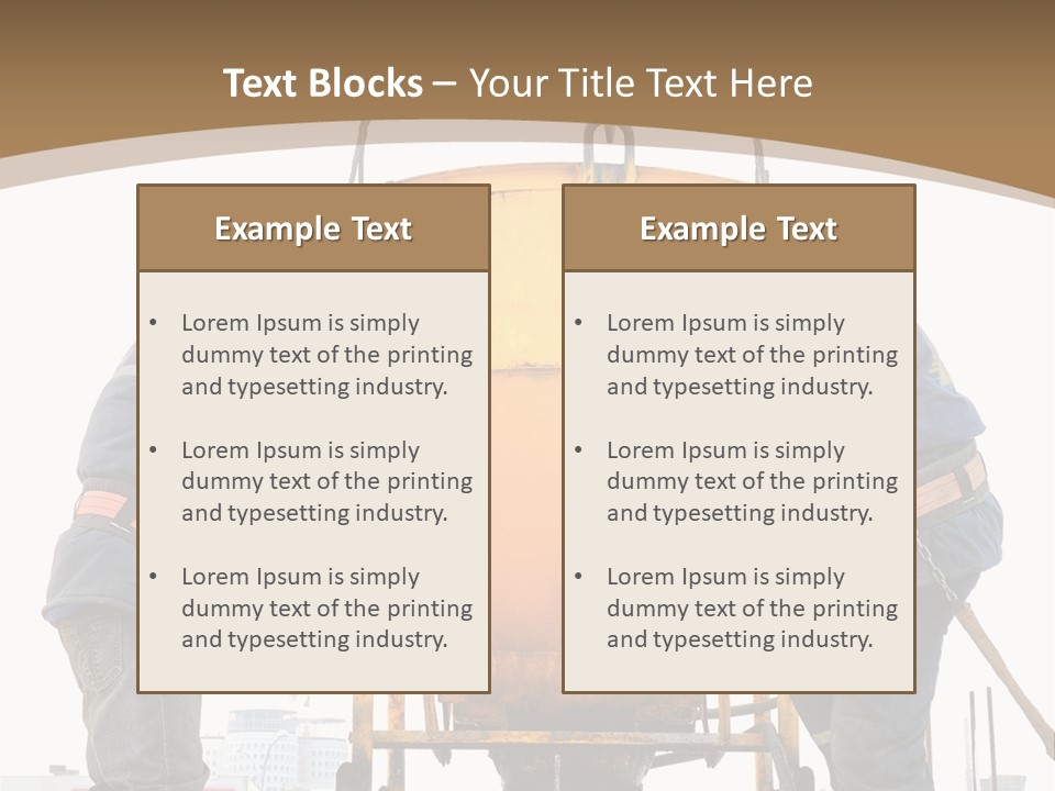 Cement Contractor Rig PowerPoint Template