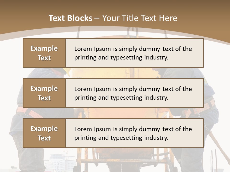 Cement Contractor Rig PowerPoint Template