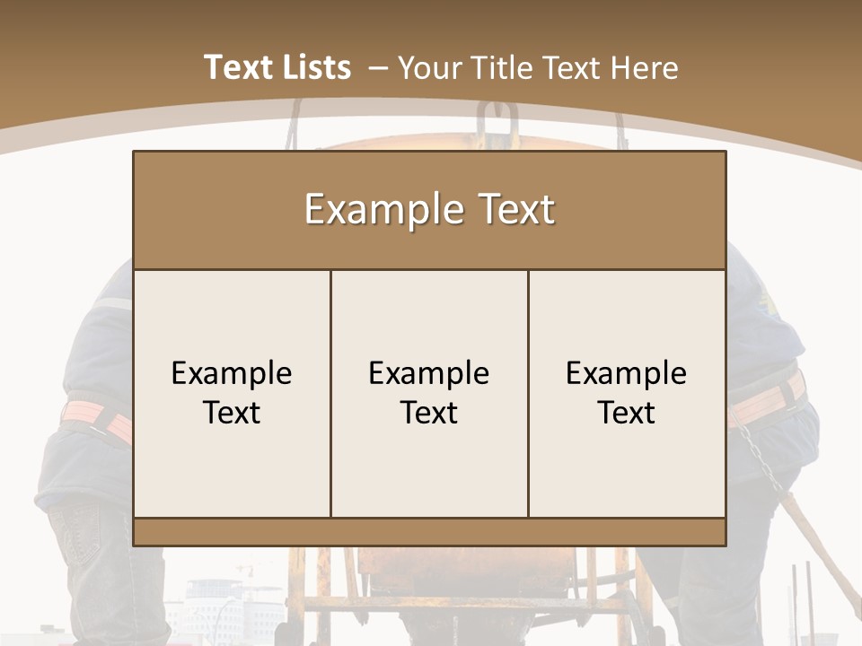 Cement Contractor Rig PowerPoint Template