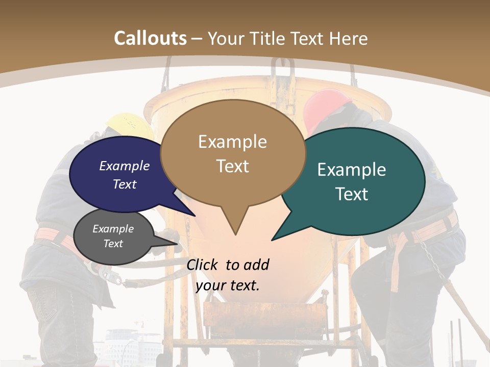Cement Contractor Rig PowerPoint Template