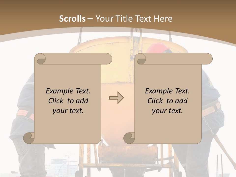 Cement Contractor Rig PowerPoint Template