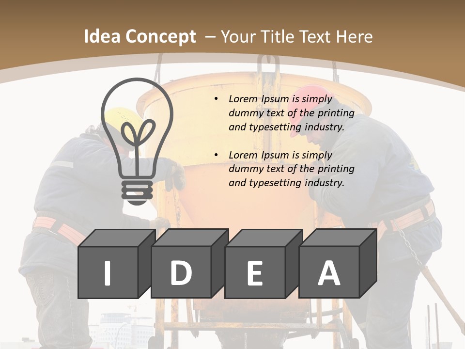 Cement Contractor Rig PowerPoint Template