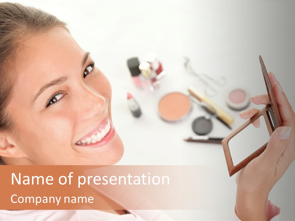 Mascara Fresh Pink PowerPoint Template