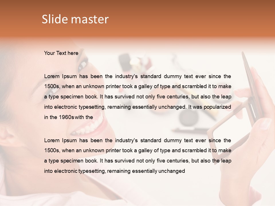 Mascara Fresh Pink PowerPoint Template