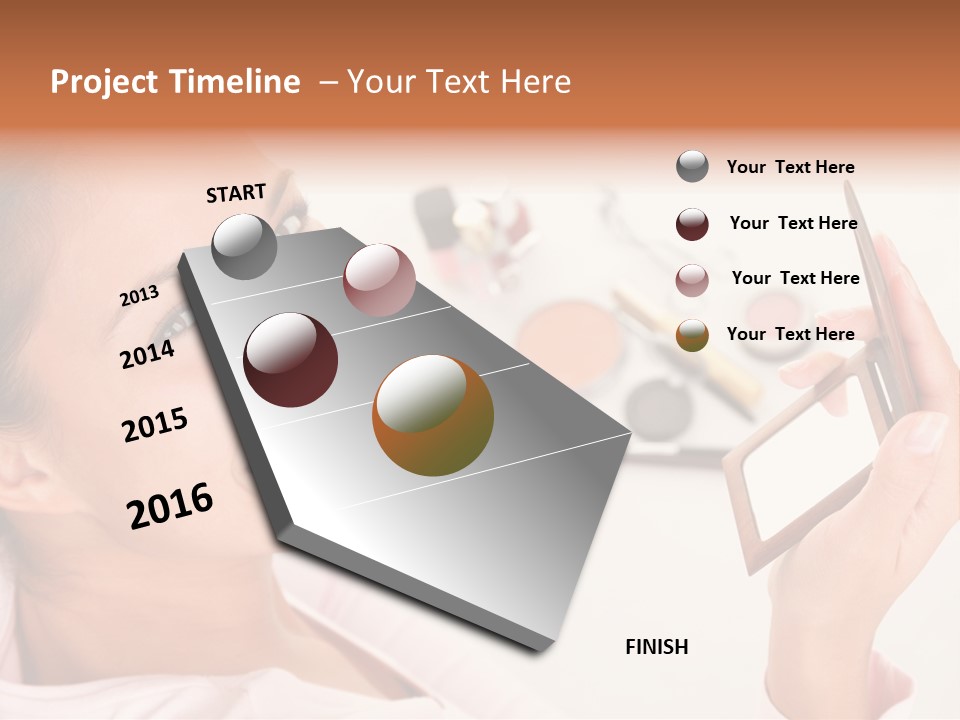 Mascara Fresh Pink PowerPoint Template