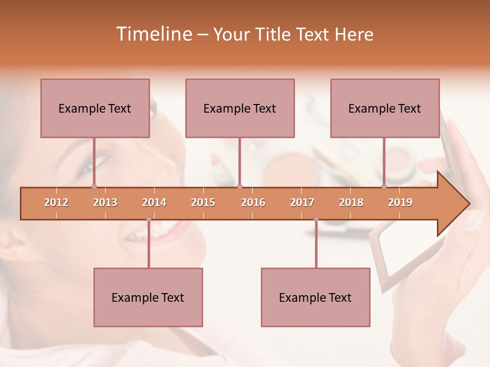 Mascara Fresh Pink PowerPoint Template