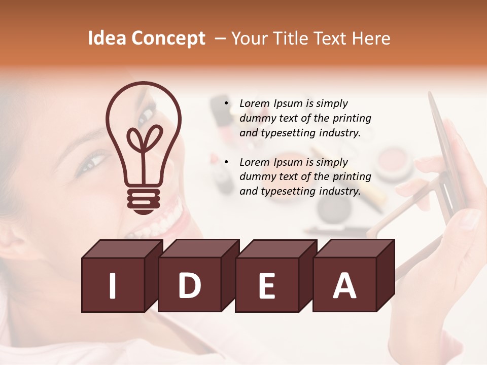 Mascara Fresh Pink PowerPoint Template