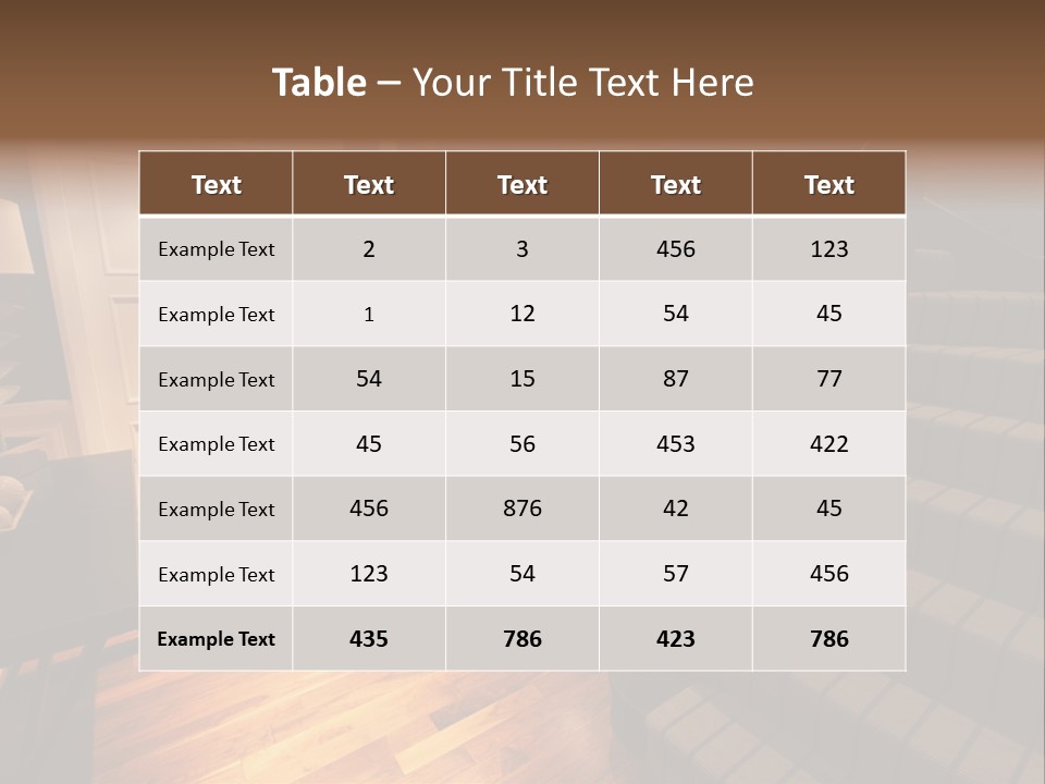 Door Down Chair PowerPoint Template