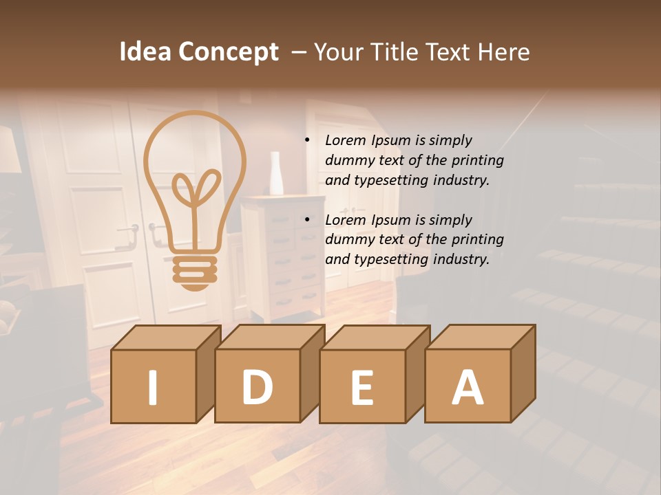Door Down Chair PowerPoint Template