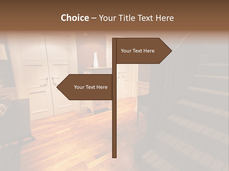 Door Down Chair PowerPoint Template